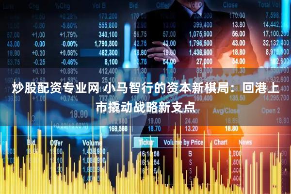 炒股配资专业网 小马智行的资本新棋局：回港上市撬动战略新支点